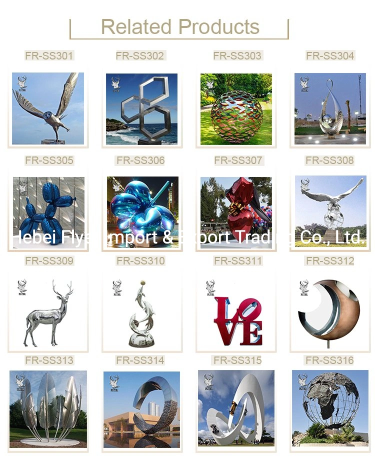 Custom Outdoor Large Abstract Stainless Steel Garden Artwork Sculpture Stainless Steel Statue